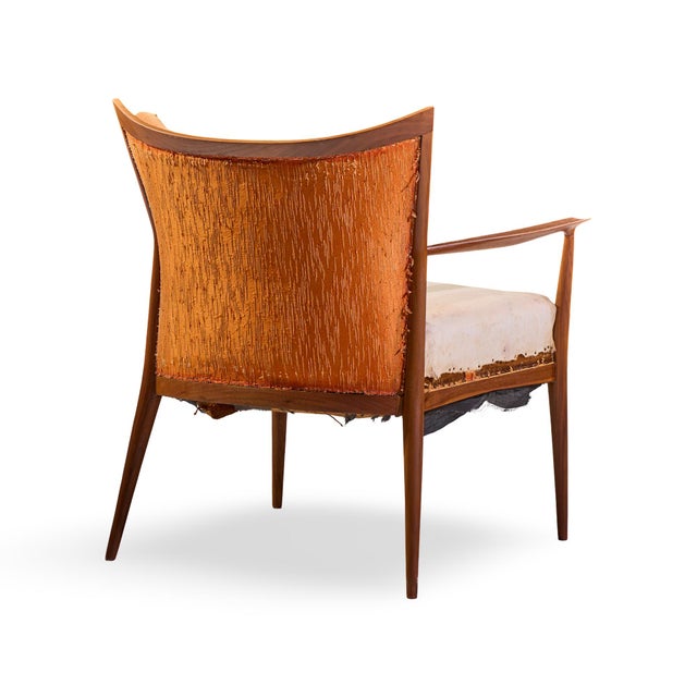 Wood Paul McCobb for Directional Mid Century Walnut Lounge Chair For Sale - Image 7 of 9