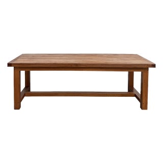 Large Modern Farmhouse Table in Beech, 1970 For Sale