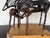 Vintage Brutalist Abstract Mare & Foal Metal Sculpture on Burl Wood Base For Sale - Image 13 of 16