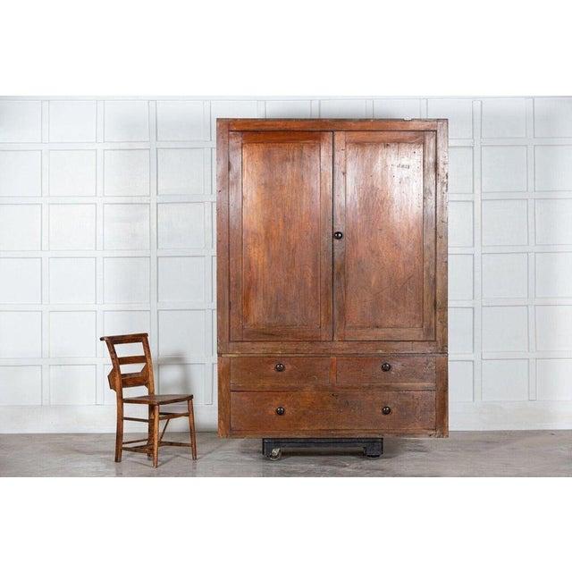 Large Irish Pine Housekeepers Cupboard, 1850s For Sale - Image 3 of 12