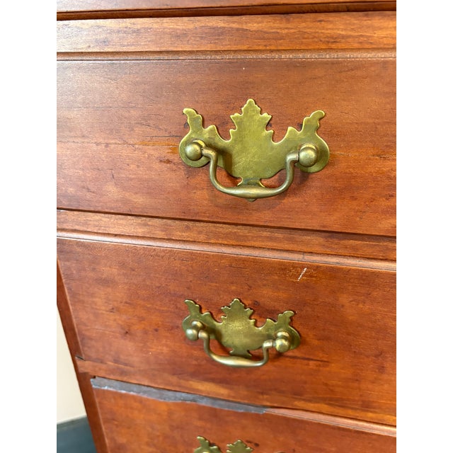 Wood Eighteenth Century American Tall Chest of Drawers For Sale - Image 7 of 15