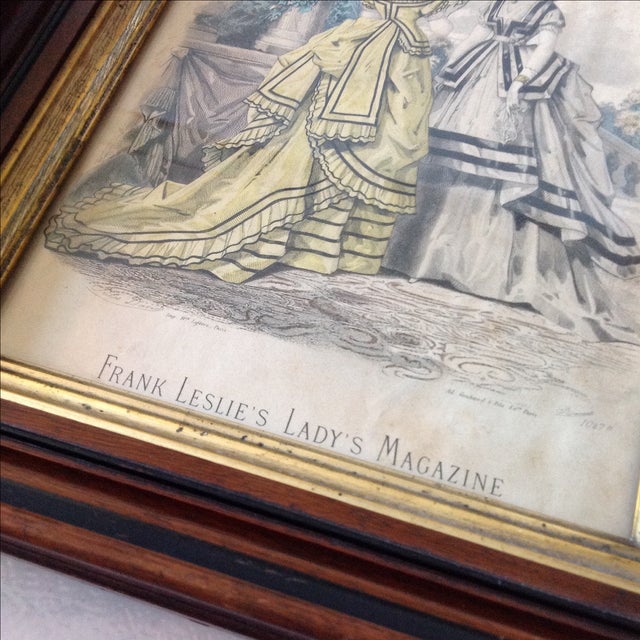 Antique Parisian Fashion Plate For Sale - Image 4 of 6