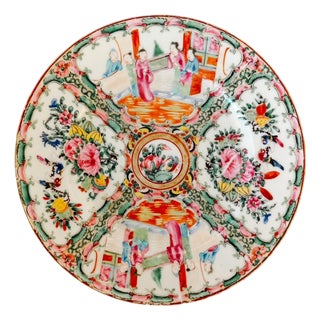 Antique Chinese Export Rose Medallion Plate For Sale