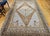 Textile Vintage Turkish Oushak Rug, Hand-Knotted, Geometric Design, Pale Blue, 7' x 10' For Sale - Image 7 of 16