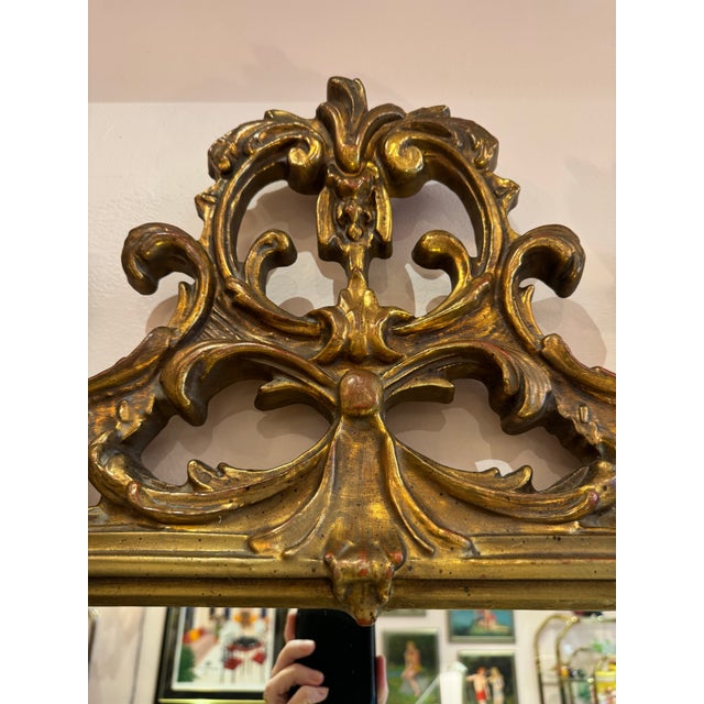 Vintage Large Rococo Giltwood Style Mirror by Vanguard Studios For Sale - Image 10 of 12