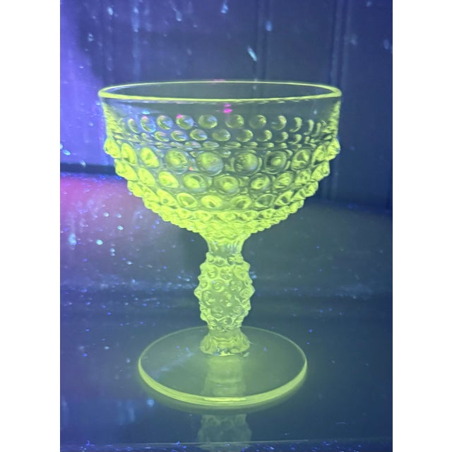 Mid-Century Modern 1930’s Duncan & Miller Hobnail Clear Pressed Glass 4 5/8” Champagne Tall Sherbet For Sale - Image 3 of 11