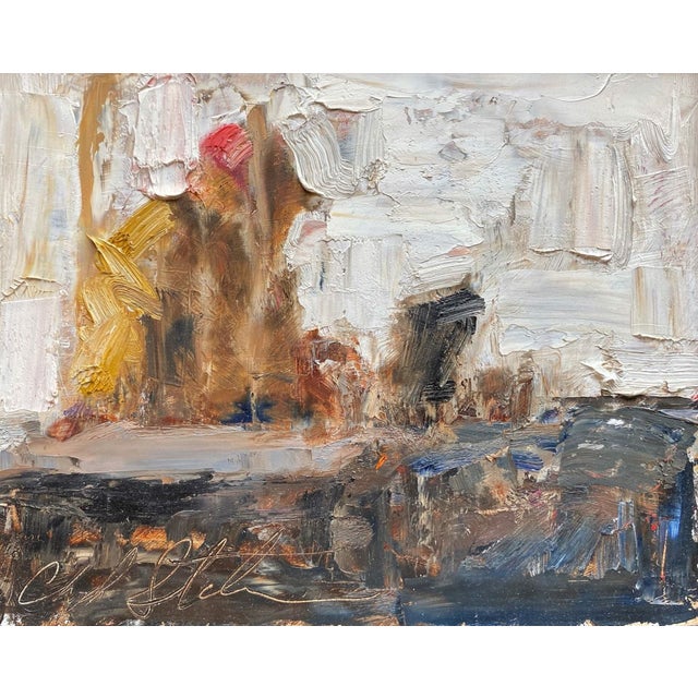In "Alone @ Coffee," textured brushstrokes create a warm, inviting atmosphere, capturing the essence of a quiet coffee...
