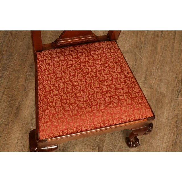 Brown Stickley Chippendale Style Set of Four Mahogany Dining Chairs For Sale - Image 8 of 18