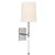 Suzanne Kasler for Visual Comfort Signature Camille 16" Sconce in Polished Nickel with Linen Shade For Sale