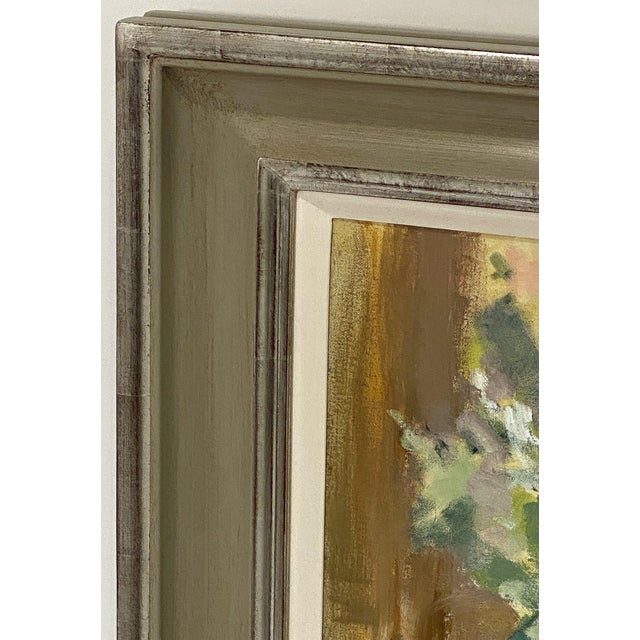 Contemporary British Framed Oil Painting on Canvas (Lilies in a Jug) For Sale - Image 9 of 13