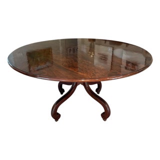 Dessin Fournir Round Mahogany Dining Table For Sale