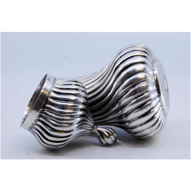 Silver Lighter with Knob Top and Removable Lid For Sale - Image 9 of 11