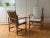 Original 60s! Made in Denmark! Wonderful set of two Danish oak armchairs for your Stuga! Designer: Børge Mogensen....