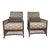 Pencil Rattan Chairs Schumacher Santa Monica Ikat Fabric For Sale - Image 13 of 13