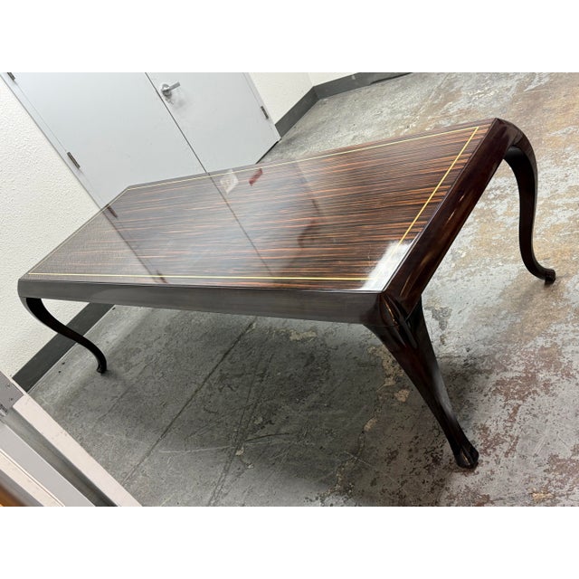 Inner Gaze Custom Design Macassar Ebony Dining Table For Sale In San Francisco - Image 6 of 12