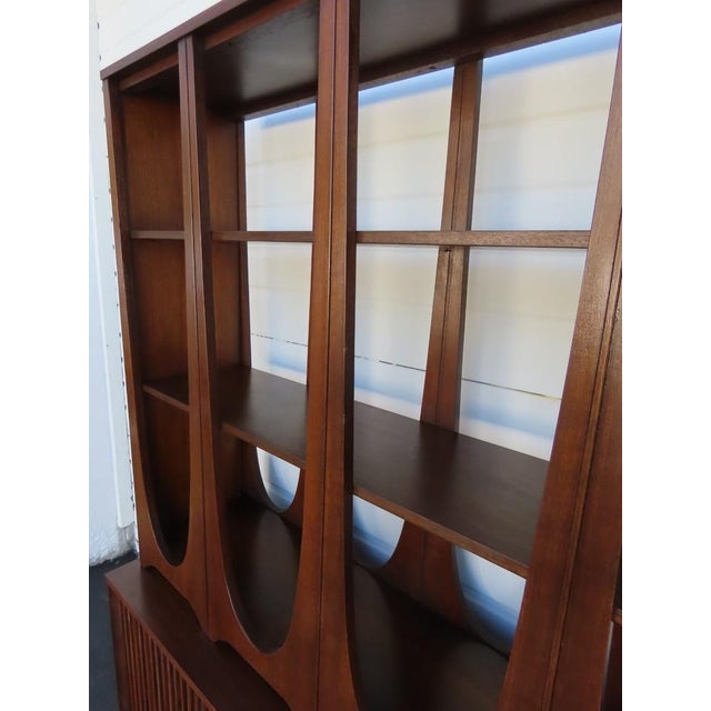 Broyhill Brasilia Two Part Room Divider Wall Unit Shelf 6397 For Sale - Image 15 of 17