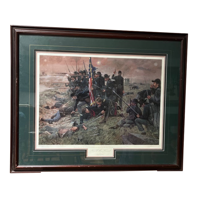 1990 Original Print Numbered Signed Framed by Dale Gallon Titled Not a Man Wavered For Sale