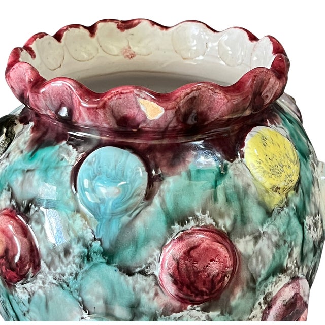1960s Italian Modernist Cabochon Jeweled Art Pottery Vase, Attributed to Fratelli Fanciullacci For Sale - Image 11 of 11