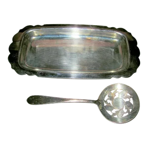 1950s Wm Rogers Silverplate Serving Set- 2 Pieces