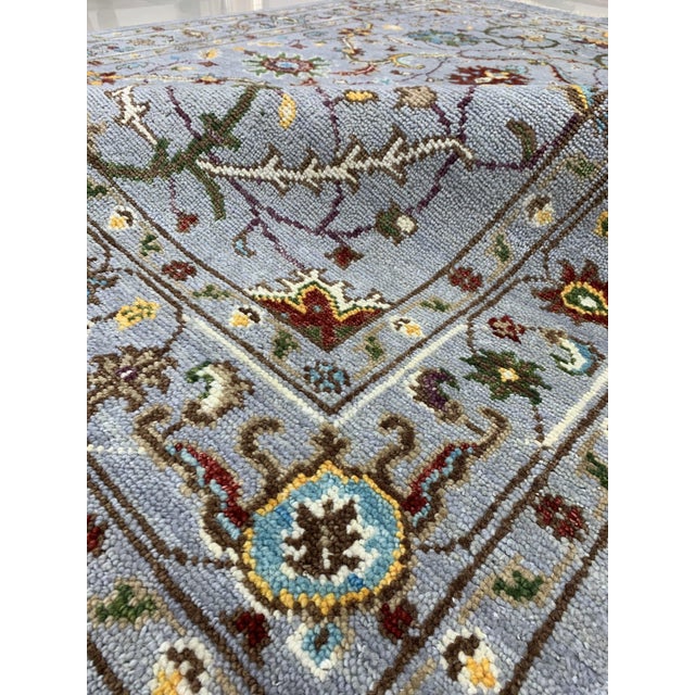 Traditional 6x9 Dahlia Oriental Gray Floral Traditional Hand Knotted Wool Carpet Rug For Sale - Image 3 of 5