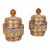 Pair of Small Antique Champleve Tea Caddies, Oriental Spice Pot, Edwardian, 1910 For Sale