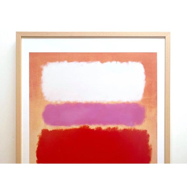 This Mark Rothko rare vintage 2002 Abstract Expressionist lithograph print custom framed Modernist poster " White Cloud...