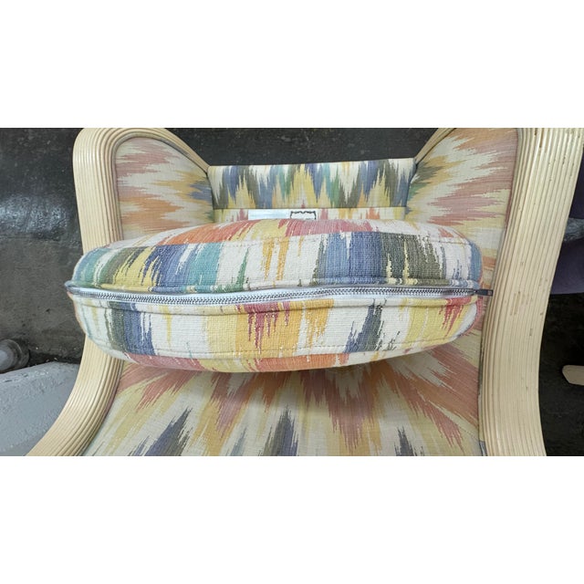 Baker Furniture Pencil Reed Rattan Lounge Chairs, 1980s, Set of 2 For Sale In Pittsburgh - Image 6 of 14