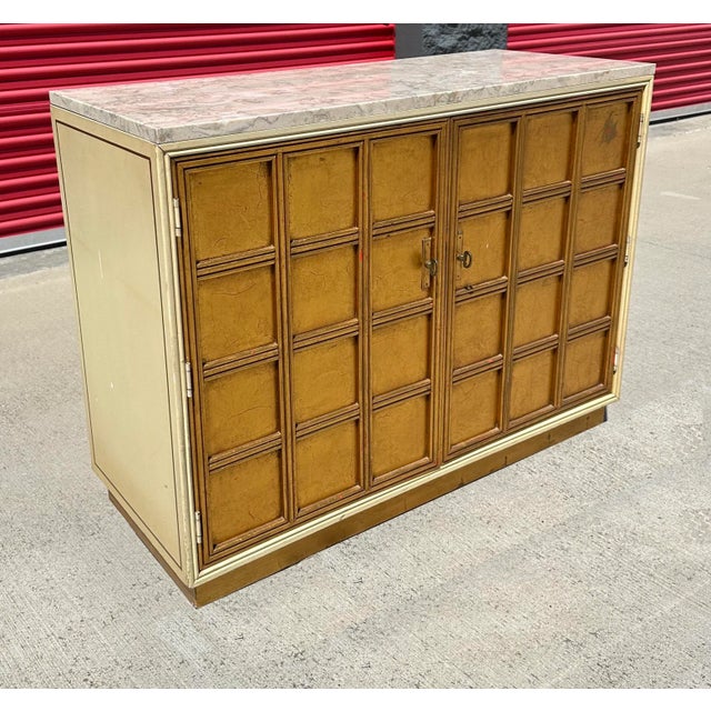 Mid 20th Century Bar Cabinet Marble Top For Sale - Image 5 of 14