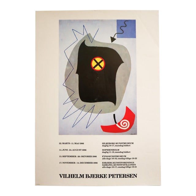 1986 Danish Exhibition Poster - Vilhelm Bjerke-Petersen For Sale