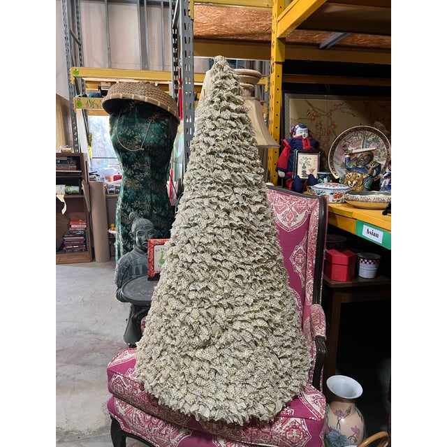 1970s Southern Textile Christmas Tree For Sale - Image 4 of 5