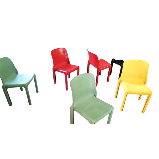 Selene Chairs by Vico Magistretti for Artemide, 1969, Set of 6 For Sale - Image 9 of 18