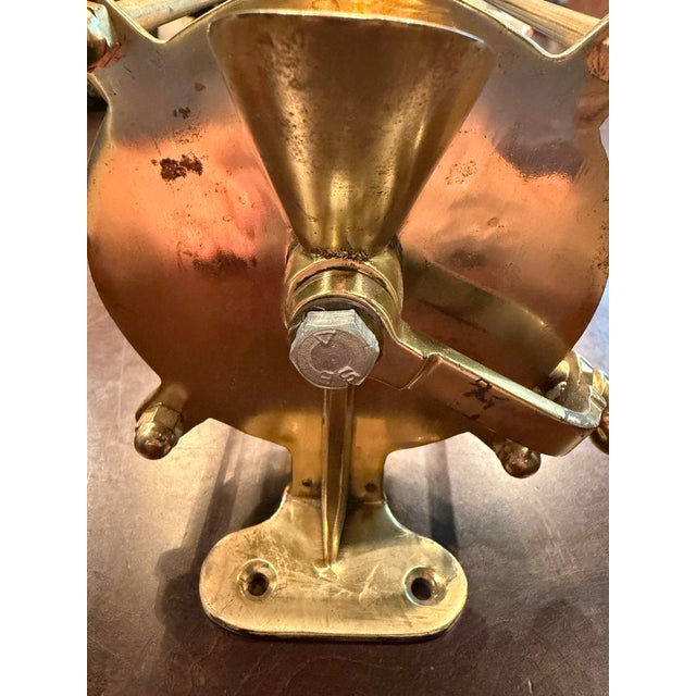 French Country Circa 1900 Grouard Frères Paris Brass Wall-Mounted Coffee Bean Dispenser For Sale - Image 3 of 7