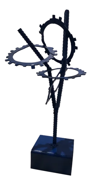 1980s Abstract Metal Sculpture by Artist Joseph Seltzer