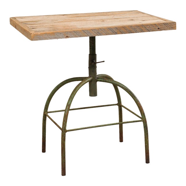 Mid 20th Century Vintage Industrial Style Side Table For Sale