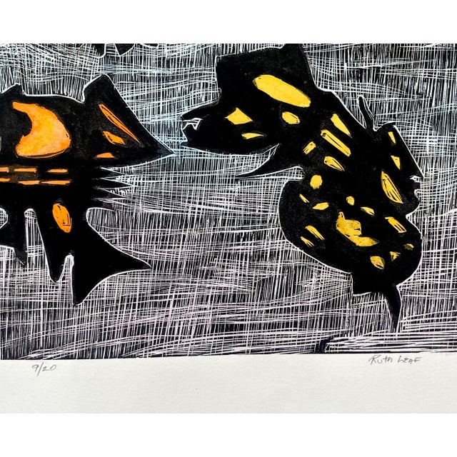 Ancient Junks Woodblock Print by Ruth Leaf For Sale In San Francisco - Image 6 of 6