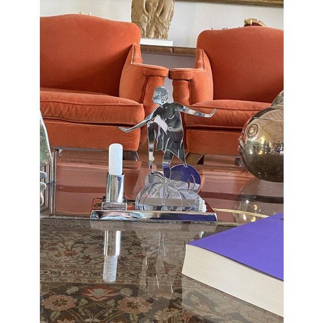 Art Deco Charleston Dancer Cubist Table Lamp from LW Paris, France, 1930s For Sale - Image 4 of 16