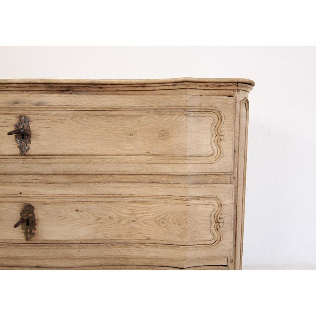 Antique German Baroque Bleached Oak Chest of Drawers, 1700s For Sale - Image 11 of 18