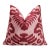 Blush Pink & Rose Ikat Velvet Throw Pillow 16x16 | Soft Classic Luxury For Sale