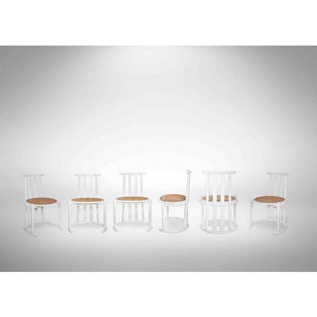 1970s Chairs in the style of Baumann, Italy, 1970s, Set of 6 For Sale - Image 5 of 7