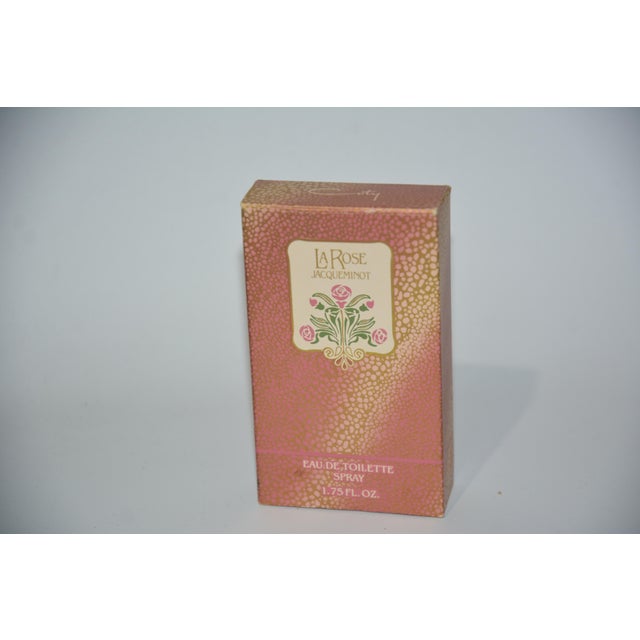 Mid-Century Modern Vintage Bottle of La Rose Jacqueminot Perfume With Original Box 1.75 Fl. Oz. For Sale - Image 3 of 9