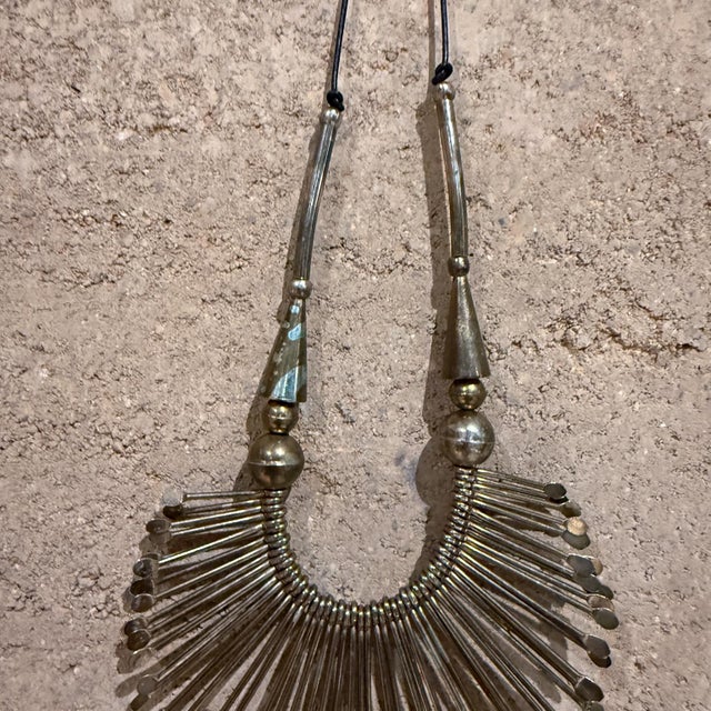 Vintage Tribal Ethnic Spoon Bib Necklace For Sale In San Diego - Image 6 of 6