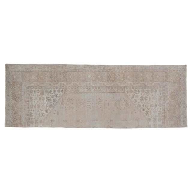 Distressed Turkish Oushak Rug Runner 3'3" X 9'4" 39.4'' x 112.2'' / 100 x 285 cm Hand woven with high quality pure wool...