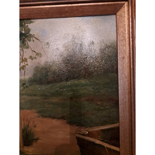 "Rabbits at Rest" Oil on Canvas by Hegel For Sale - Image 10 of 11