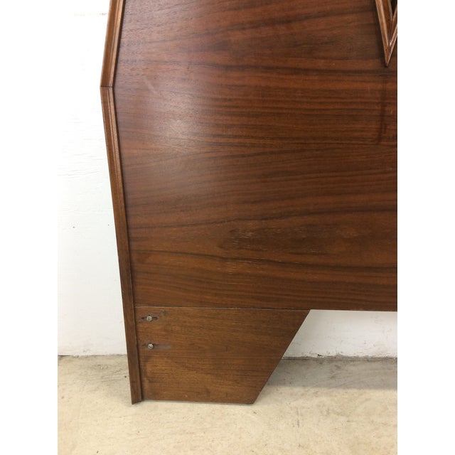 1960s Mid Century Modern Full Sized Headboard by Albert Parvin for American of Martinsville For Sale - Image 5 of 12