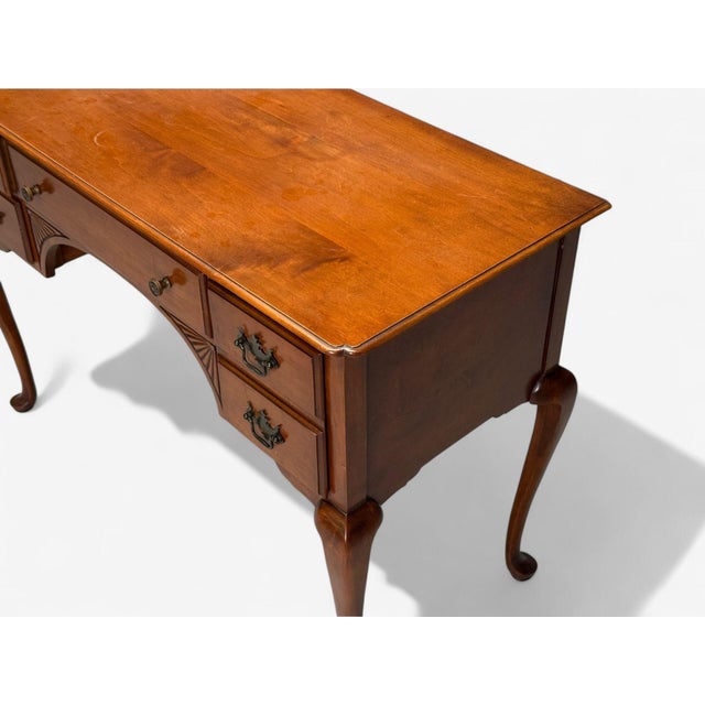 1900 - 1909 Queen Anne, Mahogany, Brass, Writing Desk, England, 1900s For Sale - Image 5 of 10