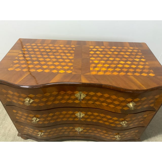 Baroque Chest of Drawers in Walnut with Marquetry, 1760s For Sale - Image 17 of 17