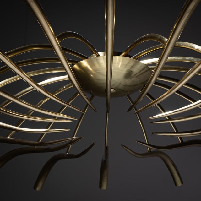Mid-Century Modern Mid-20th Century Ceiling Chandelier by Oscar Torlasco for Lumi For Sale - Image 3 of 13