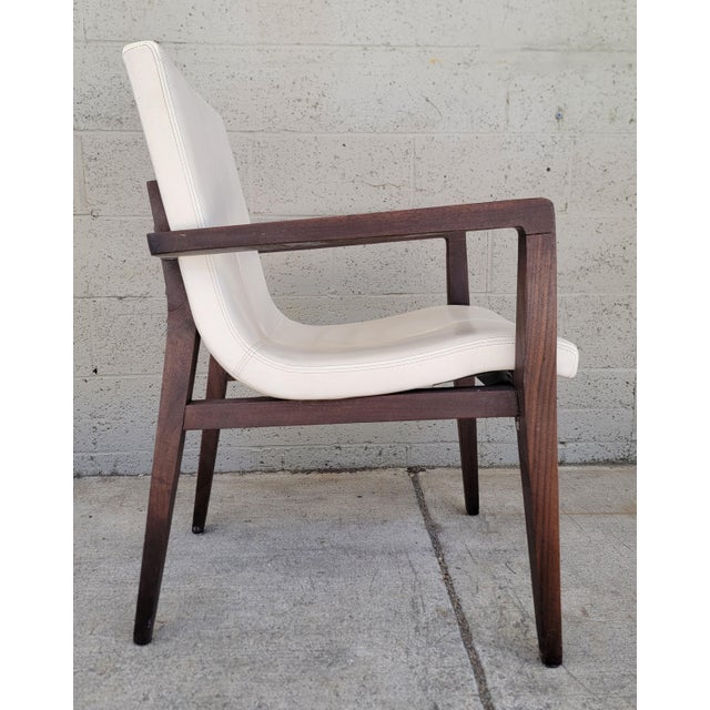 Authentic Holly Hunt "Studio H" Leather Scoop Dining Arm Chairs Set 10 For Sale In San Francisco - Image 6 of 18