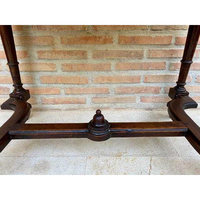 Louis XVI French Walnut Side Table with drawer, 1920s For Sale - Image 13 of 18