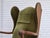 Mid-Century Modern Vintage Danish Wingback Lounge Chair in Furniture Velour and Oak, 1960s For Sale - Image 3 of 18